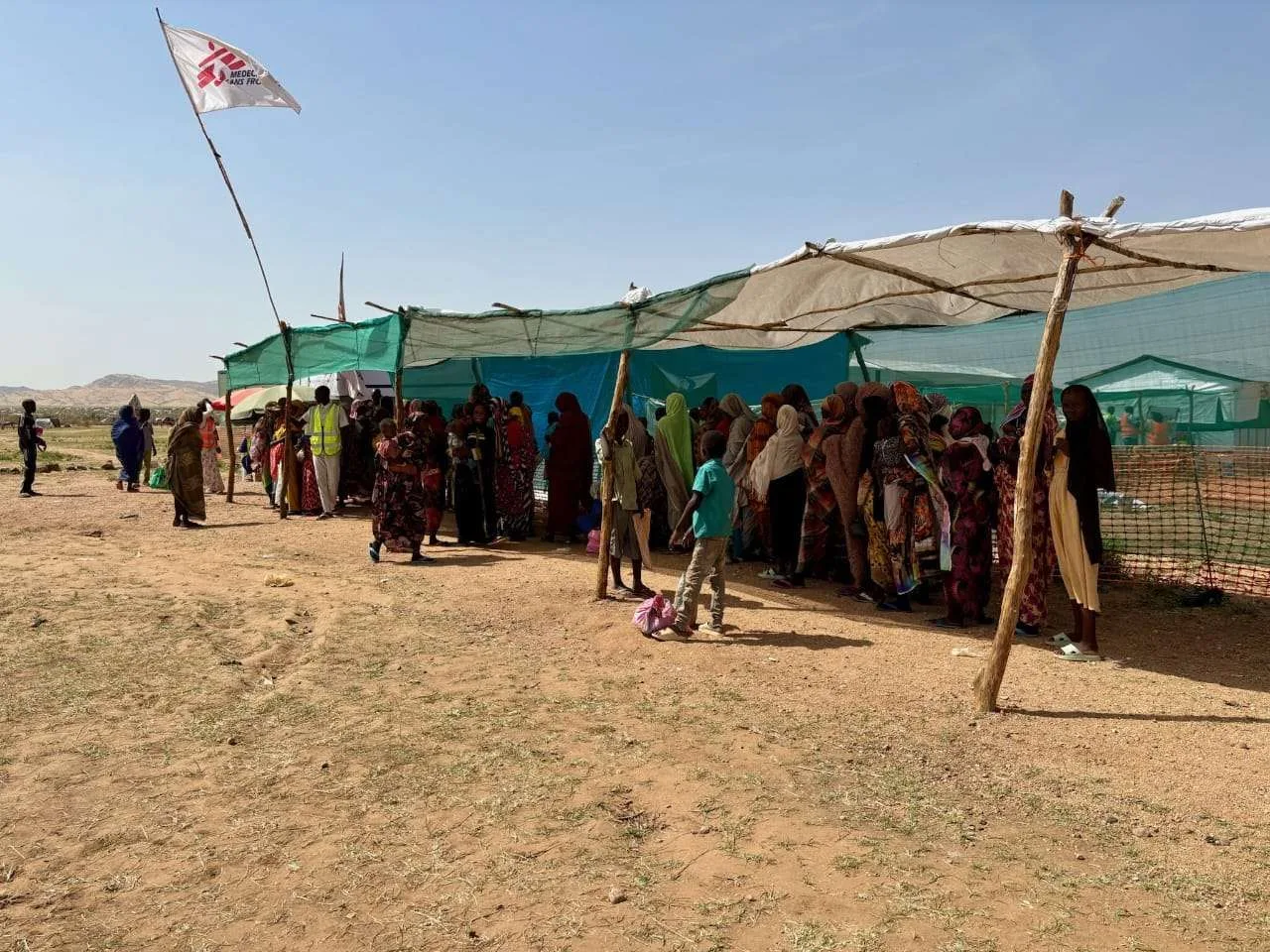Warga Sudan yang mengungsi akibat konflik.