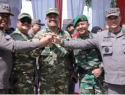 Peringati HUT ke-80 TNI, Wabup Asahan Ikut Upacara di Lapangan Merdeka Medan dan Aspem di Tanjung Balai