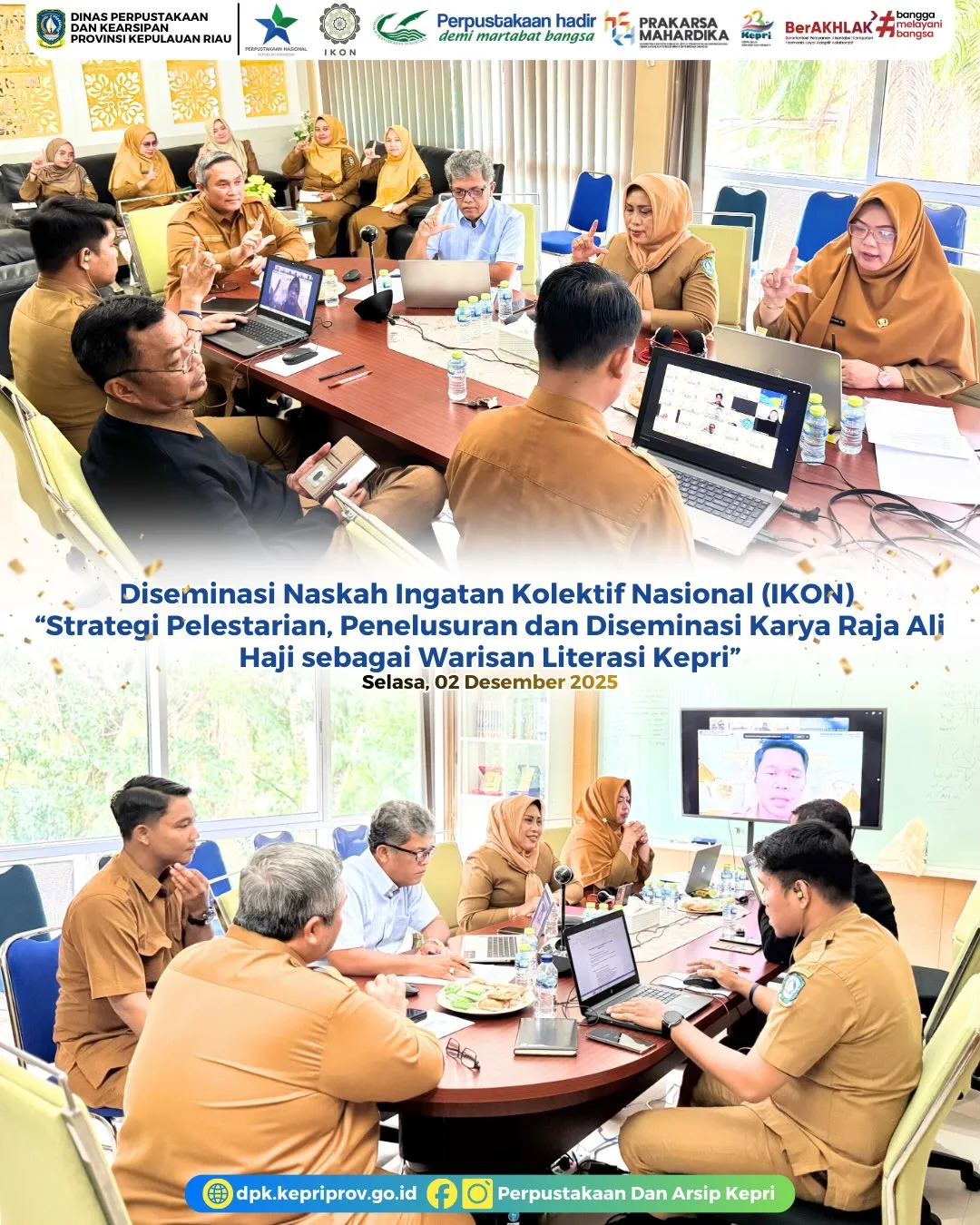 Pemerintah Provinsi Kepulauan Riau (Kepri), didukung penuh oleh Gubernur H. Ansar Ahmad, SE., M.M secara serius menggarap upaya pelestarian warisan literasi Raja Ali Haji melalui Program Ingatan Kolektif Nasional (IKON) Perpusnas.