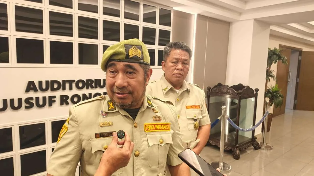 Ketua Umum Pengurus Pusat Pemuda Pancasila Marga (PPM), Berto Izaak Deko saat diwawancarai RRI, Kamis 22 Januari 2026.