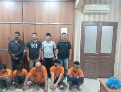 Lokasi transaksi Shabu “Digulung”, Lima Pria Diciduk Polres Asahan di Kamar Kost