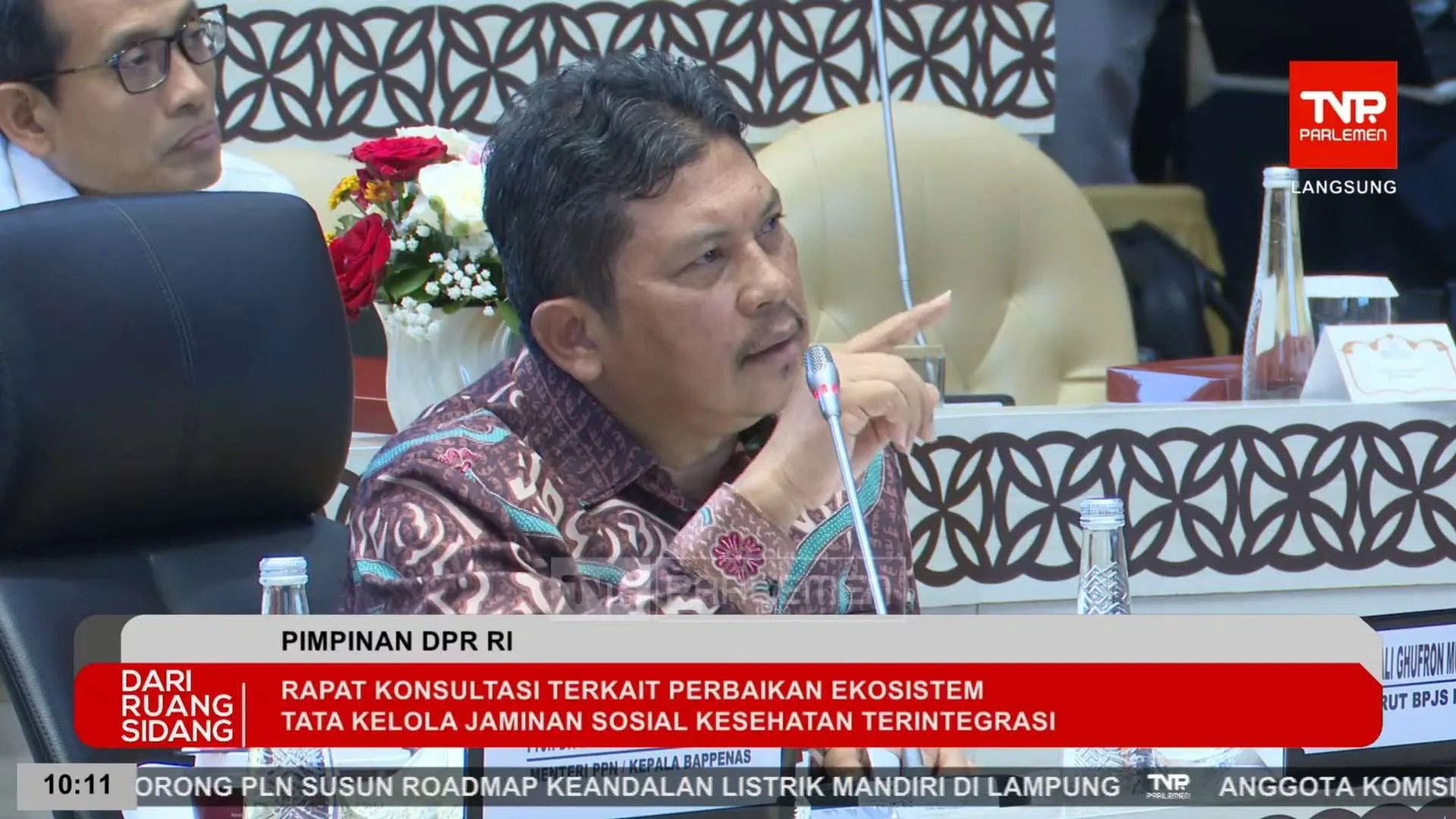 Direktur Utama BPJS Kesehatan, Ali Ghufron Mukti dalam rapat bersama dengan Komisi IX DPR RI, Senin, 9 Februari 2026.