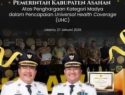 Pemkab Asahan Meraih Penghargaan Kategori Madya dalam Pencapaian Universal Health Coverage (UHC)