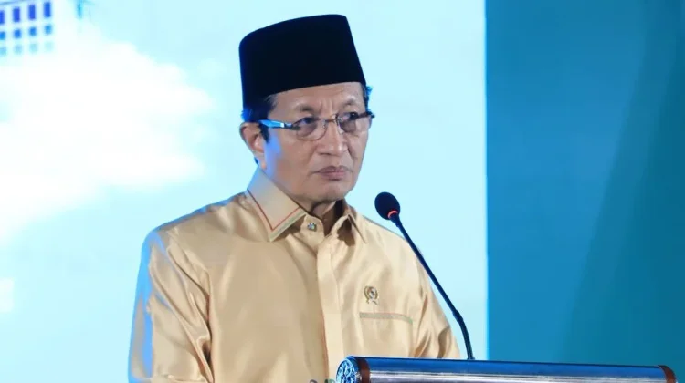 Menteri Agama Nasaruddin Umar dalam peresmian Gedung Balai Sarkiah di Kabupaten Takalar, Sulawesi Selatan Minggu, 15 Februari 2026.