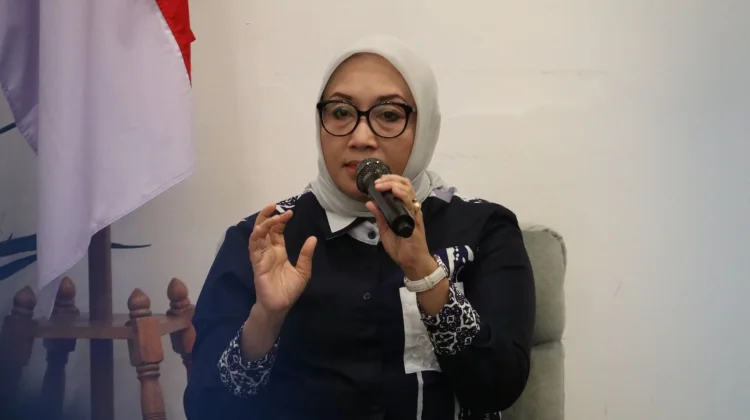 Menteri Pemberdayaan Perempuan dan Perlindungan Anak (PPPA) Arifah Fauzi saat memberikan keterangan pers di Jakarta.