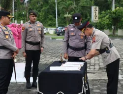 Wujud Penyegaran Organisasi dan Peningkatan Kinerja Kapolres Sawahlunto laksanakan Sertijab