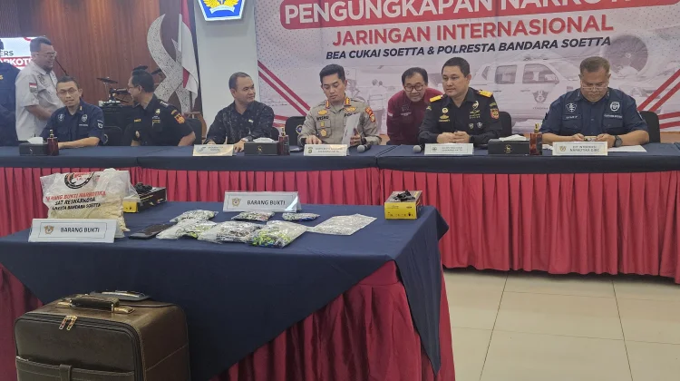 Polresta Bandara Soekarno-Hatta dan Bea Cukai Soekarno-Hatta mengggalkan upaya penyelundupan narkoba dari Tiongkok pada periode Hari Raya Nyepi dan Lebaran/Idulfitri 1447 Hujriyah melalui Bandara Internasional Soekarno-Hatta, Jumat 27 Maret 2026.