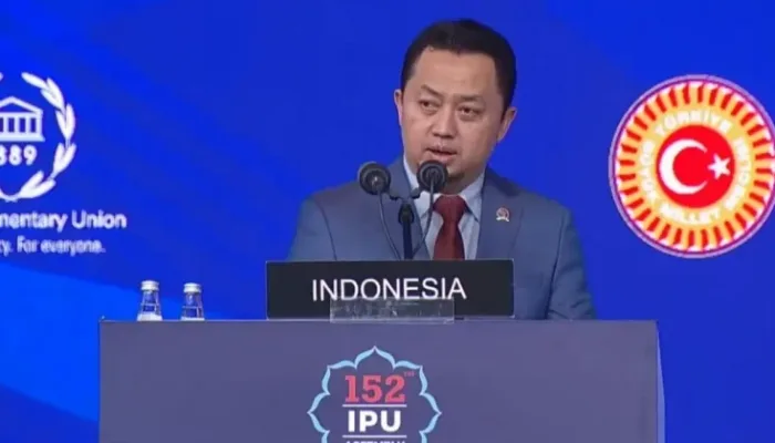 Ketua Badan Kerja Sama Antar Parlemen (BKSAP) DPR RI Syahrul Aidi saat menghadiri Sidang Umum International Parliamentary Union (IPU) ke-152 di Istanbul, Turki.