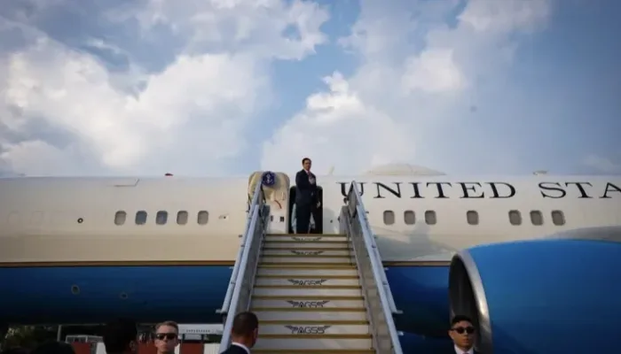 Menlu Amerika Serikat Marco Rubio sesaat akan meninggalkan Manila usai menghadiri rangkaian pertemuan Menlu AS (AMM) dan pertemuan pasca AMM ke-59 pada 21 - 24 Juli 2026, di Manila, Filipina