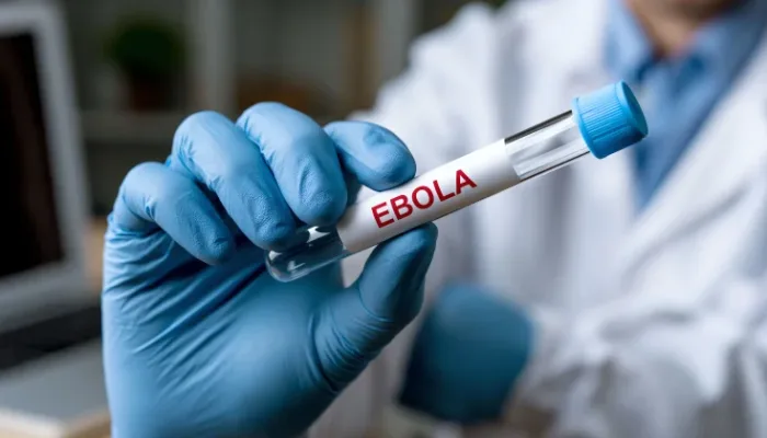 Illustration of ebola test tube