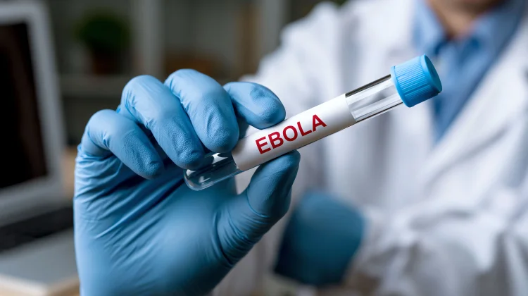 Illustration of ebola test tube