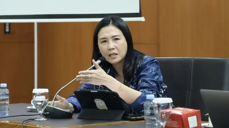 Wakil Menteri Pemberdayaan Perempuan dan Perlindungan Anak (Wamen PPPA) Veronica Tan saat memberikan sambutan dalam Audiensi dengan Mahkamah Agung (MA), Jakarta Pusat, Selasa, 8 September 2026.
