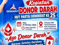 HUT ke-25 Partai Demokrat Sawahlunto gelar kegiatan sosial bertema Setetes darah untuk kemanusiaan
