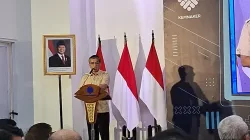 Menteri Ketenagakerjaan, Yassierli saat pidato dalam kegiatan Orientasi Peserta Pelatihan Vokasi Nasional 2026 Batch V di BBVP Kota Bekasi, Jumat, 16 Oktober 2026
